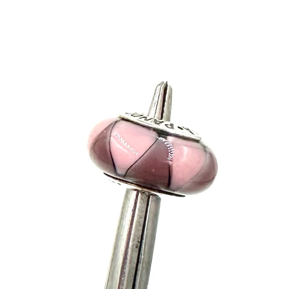 PANDORA ALE S 925 Purple Lavender Murano Glass Charm Vintage Retired 790635 - Picture 6 of 6